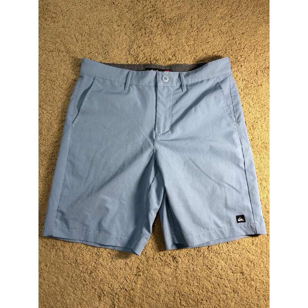 Quicksilver Hybrid Shorts Men 30 Light Blue Lightweight Breathable Stretch UPF50